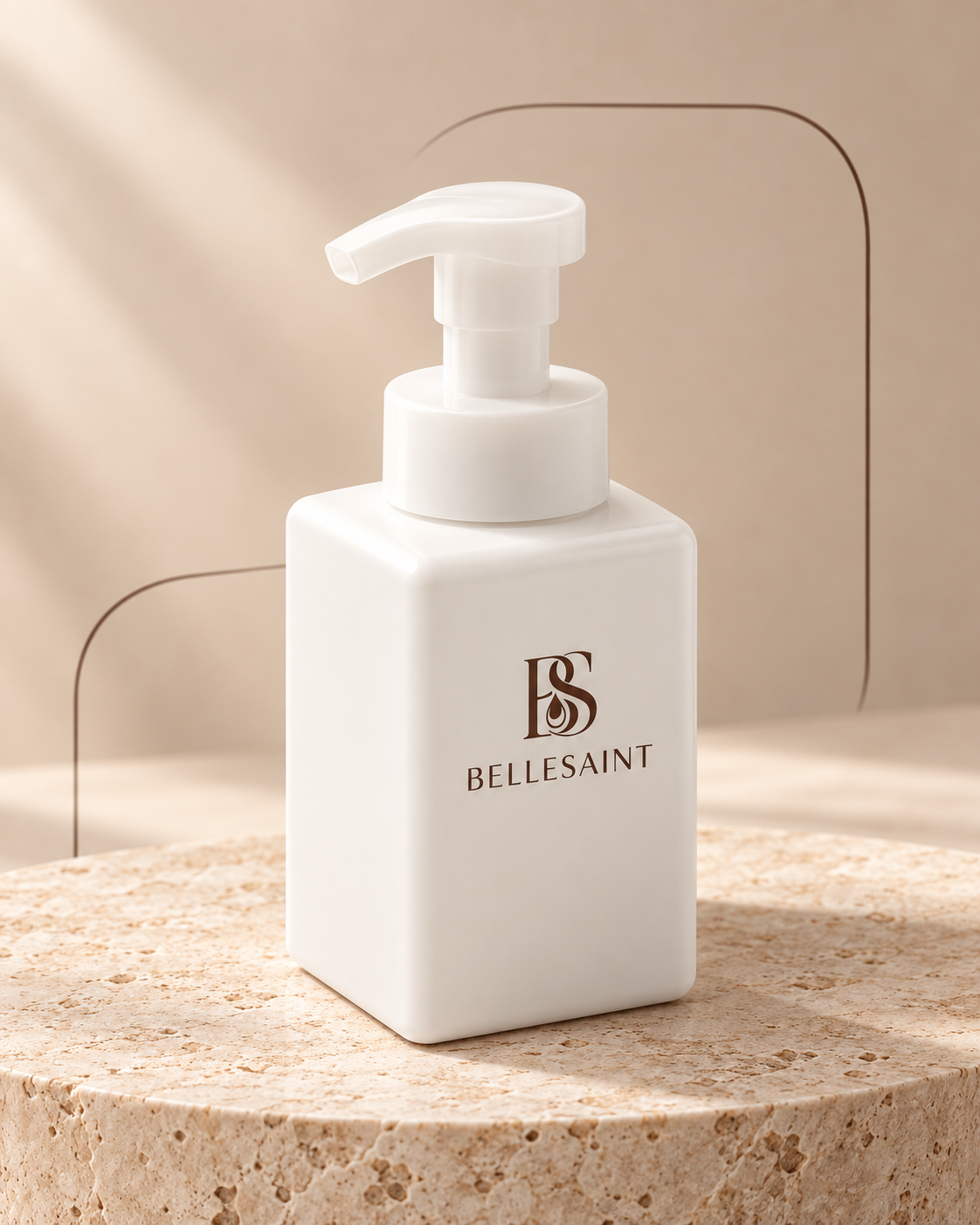 Mousse nettoyante BELLESAINT, photographie studio premium